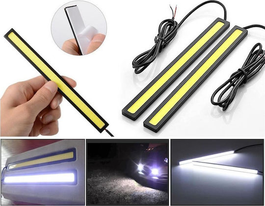 Slim Daytime Αδιάβροχα Φώτα Ημέρας Αυτοκινήτου LED Universal 12V 6W 17cm 2τμχ