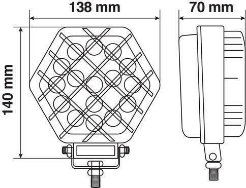 Lampa WL-22 Roundς Waterproof Headlights Car LED Universal 9 - 32V 52W with White Lighting 1pcs