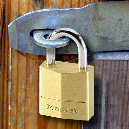 Master Lock 120EURQNOP Steel Padlock Brass with Key 20mm 4pcs