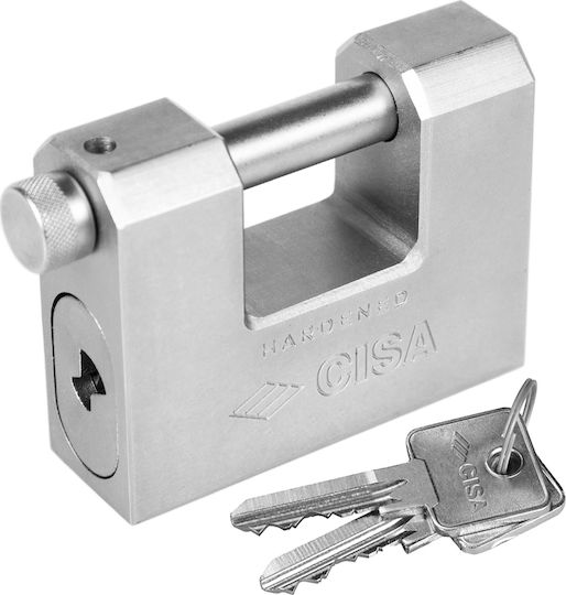 Cisa Steel Padlock Monoblock with Key 75mm 1pcs
