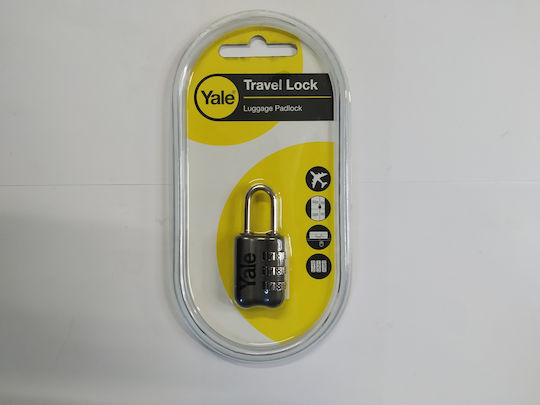 Yale Brass Padlock Combination Gray 23mm Gray