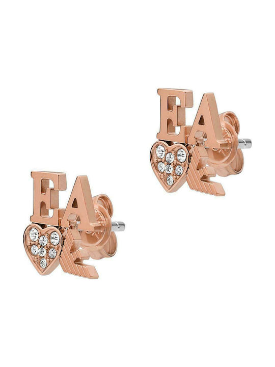 Emporio Armani Earrings made of Steel Gold Plated with Stones