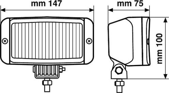 Lampa Prox Squareς Foglights Car Universal 12V 55W with White Lighting 1pcs