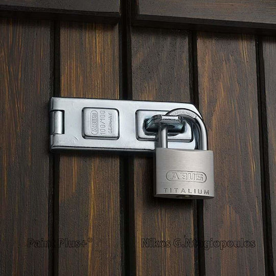 Abus Titalium 64ΤΙ Steel Padlock Brass with Key 30mm Silver 2pcs