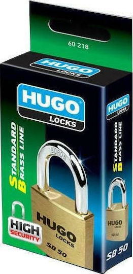 Hugo Locks SB 40 Μπρούτζινο Λουκέτο Πέταλο με Κλειδί 40mm