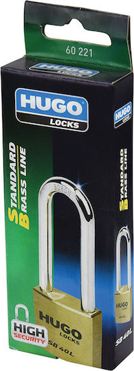Hugo Locks SB 50L Steel Padlock Lengthened with Key 50mm 1pcs