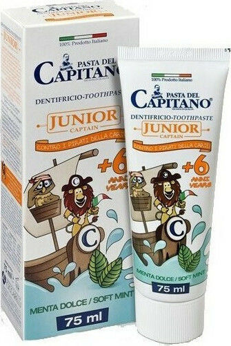 Pasta del Capitano Junior Kinderzahnpasta Für 6+ Jahre Mit Minzgeschmack 75ml