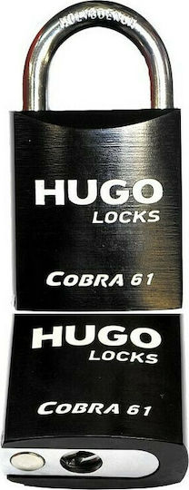 Hugo Locks Cobra 54 Stahl Vorhängeschloss Messing mit Schlüssel 54mm Black 1Stück