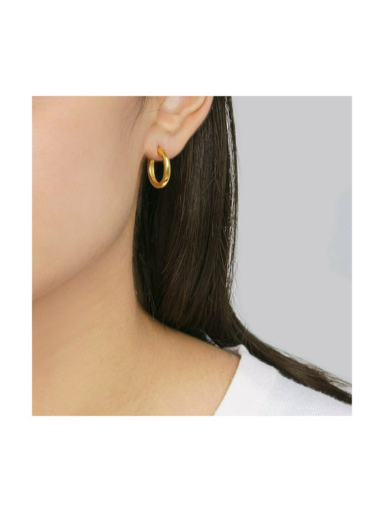 Excite-Fashion Earrings Hoops made of Silver Gold Plated