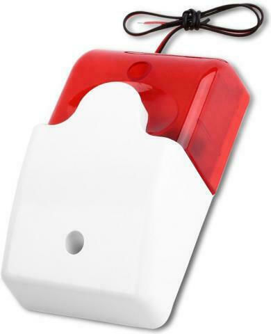 Blow Alarm Siren Indoor 110dB 12V with Red Light 8.5x13.5cm