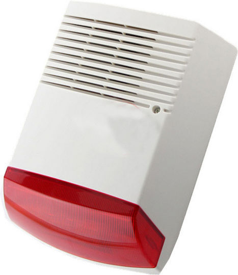 Anga AG-BS1 Alarm Siren Batterie Outdoor 120dB 12V with Rot Light 19.3x27cm