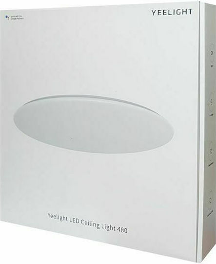 Yeelight Mi Ceiling Light 480 (White) Rund Draußen LED Panel 32W mit Warmes Weiß Licht 2700K