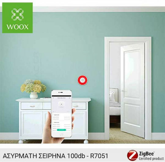 Woox Wireless ZigBee Alarm Siren Baterie Indoor 85dB 8x8cm