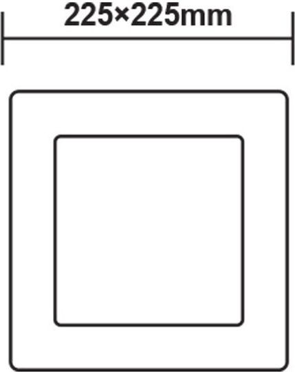 Aca Τετράγωνο Εξωτερικό LED Panel 18W με Φυσικό Λευκό Φως 4000K 22.5x22.5εκ.