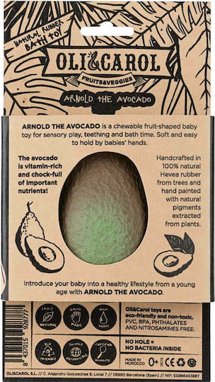Oli&Carol Arnold the Avocado Μασητικό Οδοντοφυΐας από Καουτσούκ για 3 m+