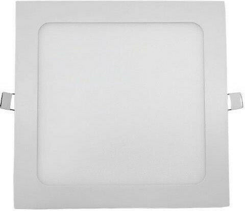 GloboStar Square Recessed LED Panel 20W with Warm White Light 3000K 23x23cm
