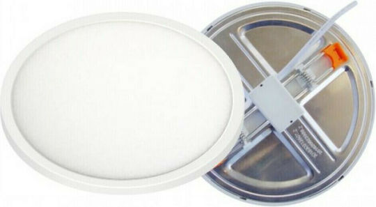 Spot Light Στρογγυλό Χωνευτό LED Panel 15W με Φυσικό Λευκό Φως 4000K 17.5εκ.