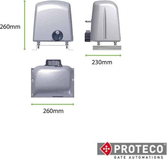 Proteco Strike 8 Kit Set Garage Door Motor for Sliding Door for Maximum Weight 800kg