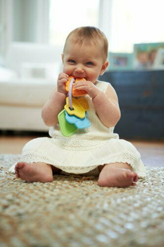 Green Toys Teething Rattle made of Plastic for 0 m+