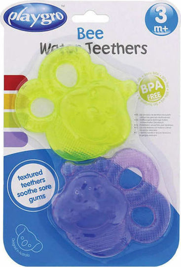 Playgro Beißring für das Zahnen mit Wasser aus Silikon für 3 m+ 2Stück 0182213