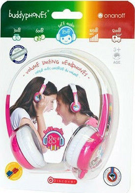 Onanoff Buddyphones Discover Cu fir Pentru copii On Ear Căști Roz