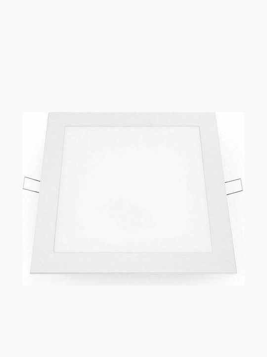 Aca Square Recessed LED Panel 18W with Cool White Light 6500K 22.5x22.5cm
