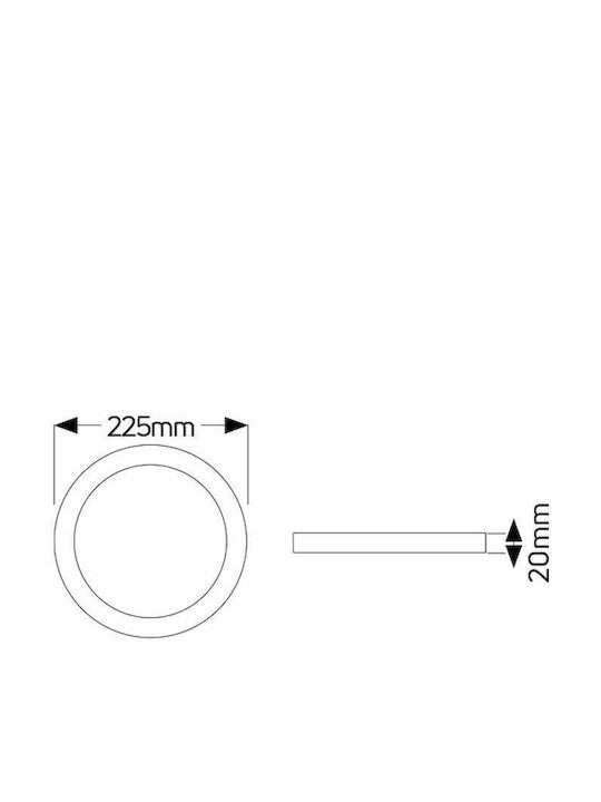 Geyer Στρογγυλό Χωνευτό LED Panel 24W με Φυσικό Λευκό Φως 4000K 22.5εκ.