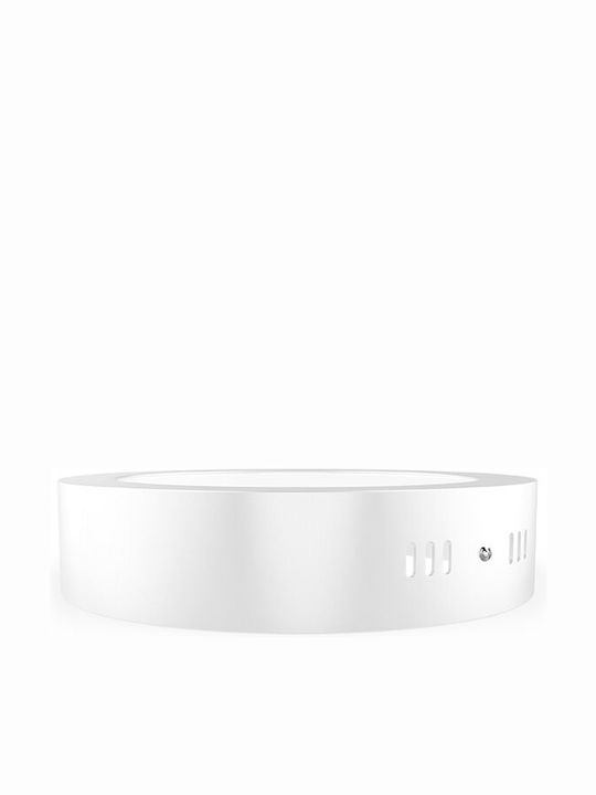 Aca Στρογγυλό Εξωτερικό LED Panel 12W με Φυσικό Λευκό Φως 4000K 17εκ.