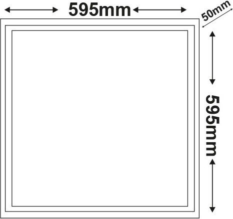 Aca Panou LED Pătrat Încastrat 40W cu Lumină Alb Cald 3000K 60x60cm