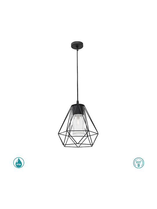 SoleLuce Outdoor Hanging Ceiling Light in Black Color 206544078