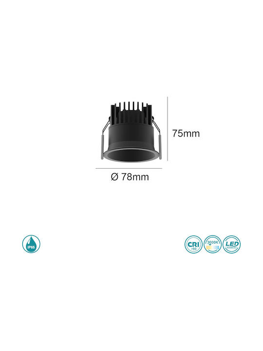 SoleLuce Waterproof Outdoor Ceiling Spot in Black Color 2065112329