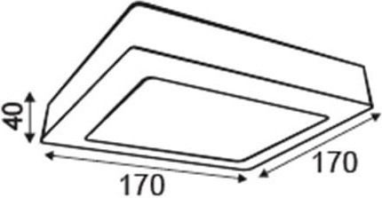 Aca Εξωτερικό LED Panel 14W 17x17εκ. Aca Εξωτερικό LED Panel 14W 17x17εκ.