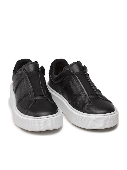 Hero Lite Lace Ανατομικά Γυναικεία Slip-On Δερμάτινα Μαύρα