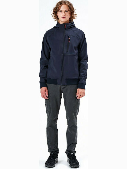 Winter Jacke Softshell Wasserdicht und Winddicht Marine Blue