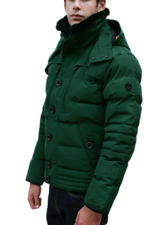 Winter Jacket Puffer Windproof Green
