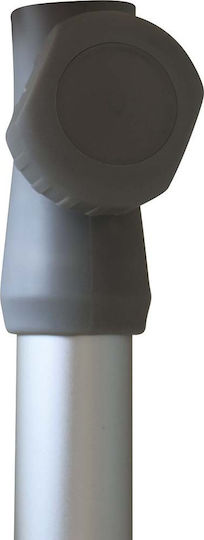 Escape Folding Aluminum Beach Umbrella Diameter 2m with UV Protection and Air Duct Silver Blue