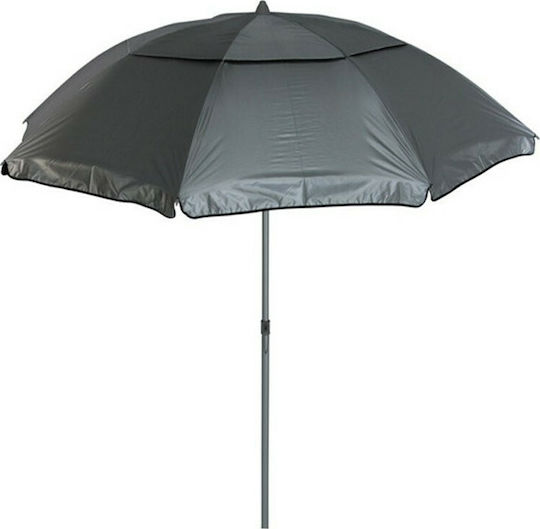 Summer Club Utopia Folding Beach Umbrella Aluminum Diameter 2.25m with UV Protection and Air Vent Silver