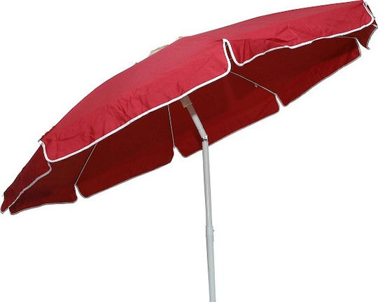 Campus Folding Beach Umbrella Diameter 2m with UV Protection and Air Duct Red