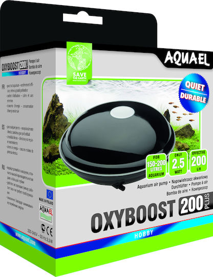 Aquael Oxyboost 200 Plus Aquarium Luftpumpe Einzel-Ausgang
