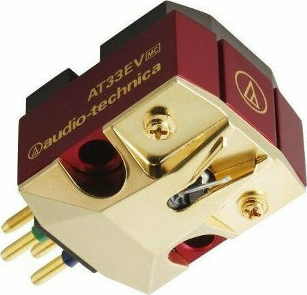 Audio Technica Κεφαλή Πικάπ AT33EV Κινητού Πηνίου σε Κόκκινο Χρώμα