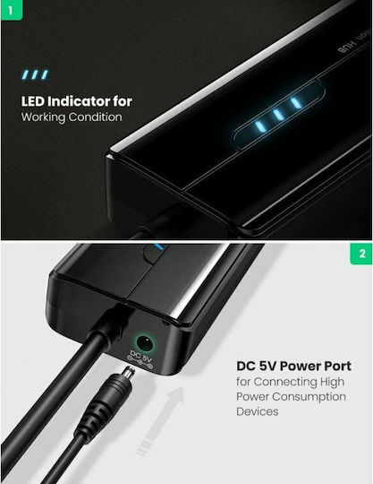 Ugreen 3-Port USB 3.0 Hub with USB-A / Ethernet Connection