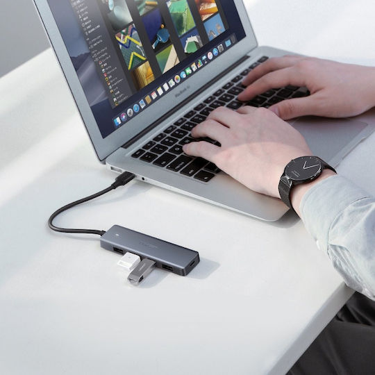 Ugreen CM219 Hub 5 Ports USB 3.0 with USB-C Connection Gray