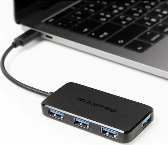 Transcend HUB2C Hub USB 3.1 cu 4 Porturi și Conectare USB-C