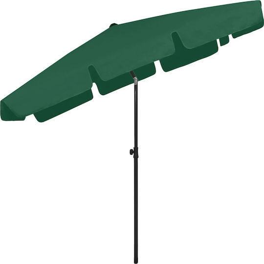 vidaXL Beach Umbrella Diameter 2m Green