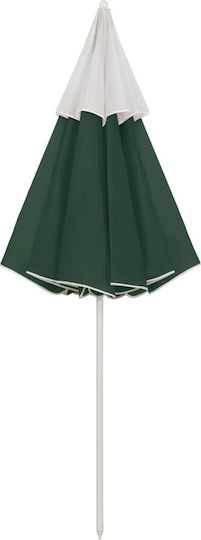 vidaXL Beach Umbrella Diameter 3m Green