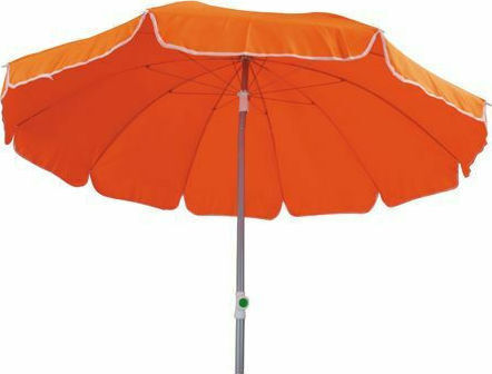 Summer Club Iris Faltbarer Strandsonnenschirm Aus Aluminium Durchmesser 2m Orange