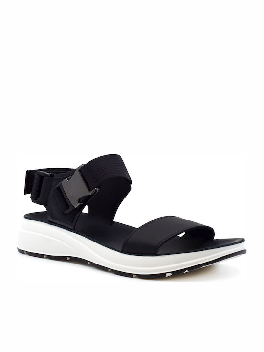 Anatomic Women's Leather Ankle Strap Platforms Black