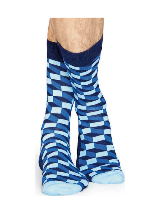 Happy Socks Filled Optic Ανδρικές Κάλτσες με Σχέδια Πολύχρωμες
