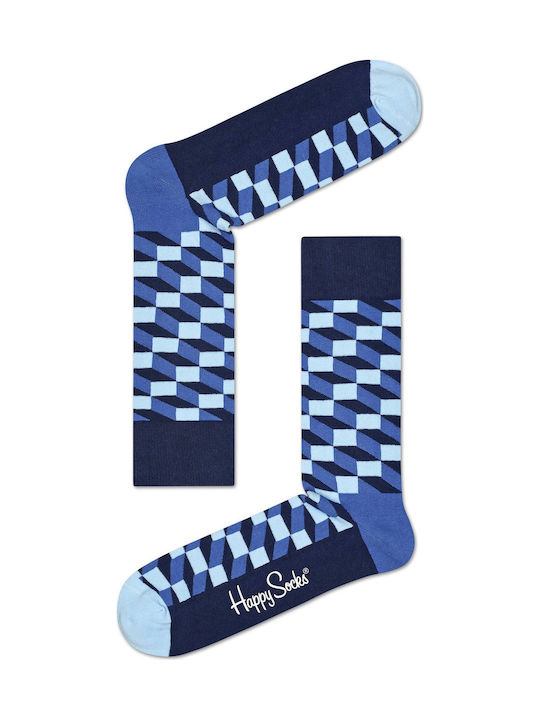 Happy Socks Filled Optic Ανδρικές Κάλτσες με Σχέδια Πολύχρωμες