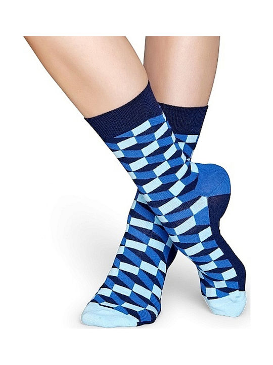 Happy Socks Filled Optic Ανδρικές Κάλτσες με Σχέδια Πολύχρωμες
